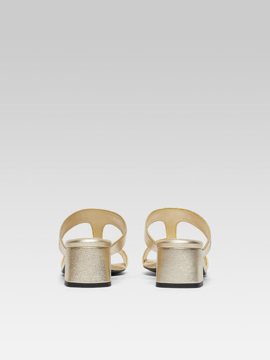 Isis - Platinum nappa leather mules - Image number 5