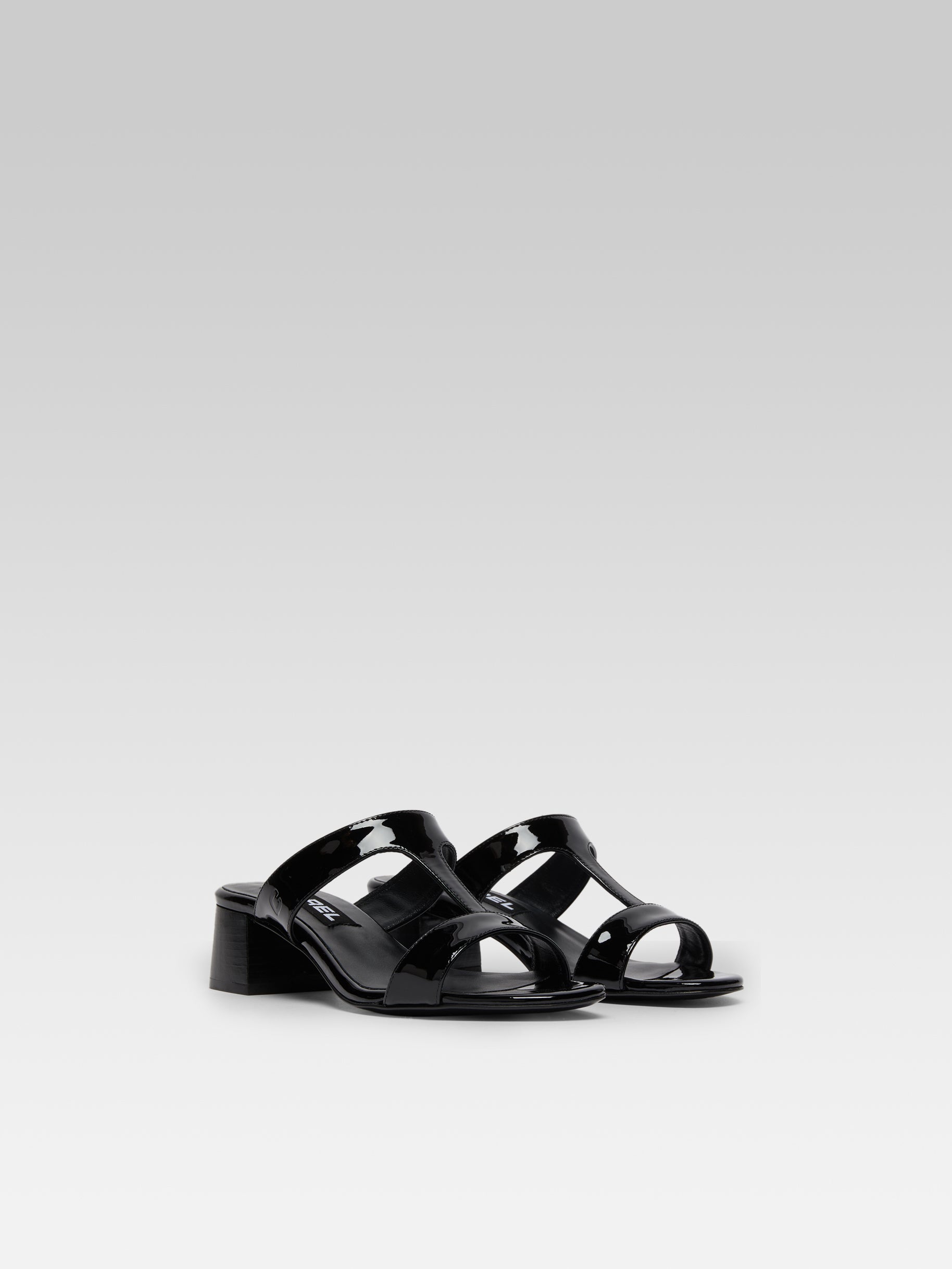 Isis - Mules cuir verni noir - Image numéro 4