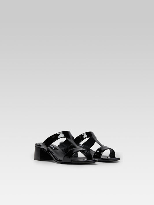 Isis - Black patent leather mules - Image number 4
