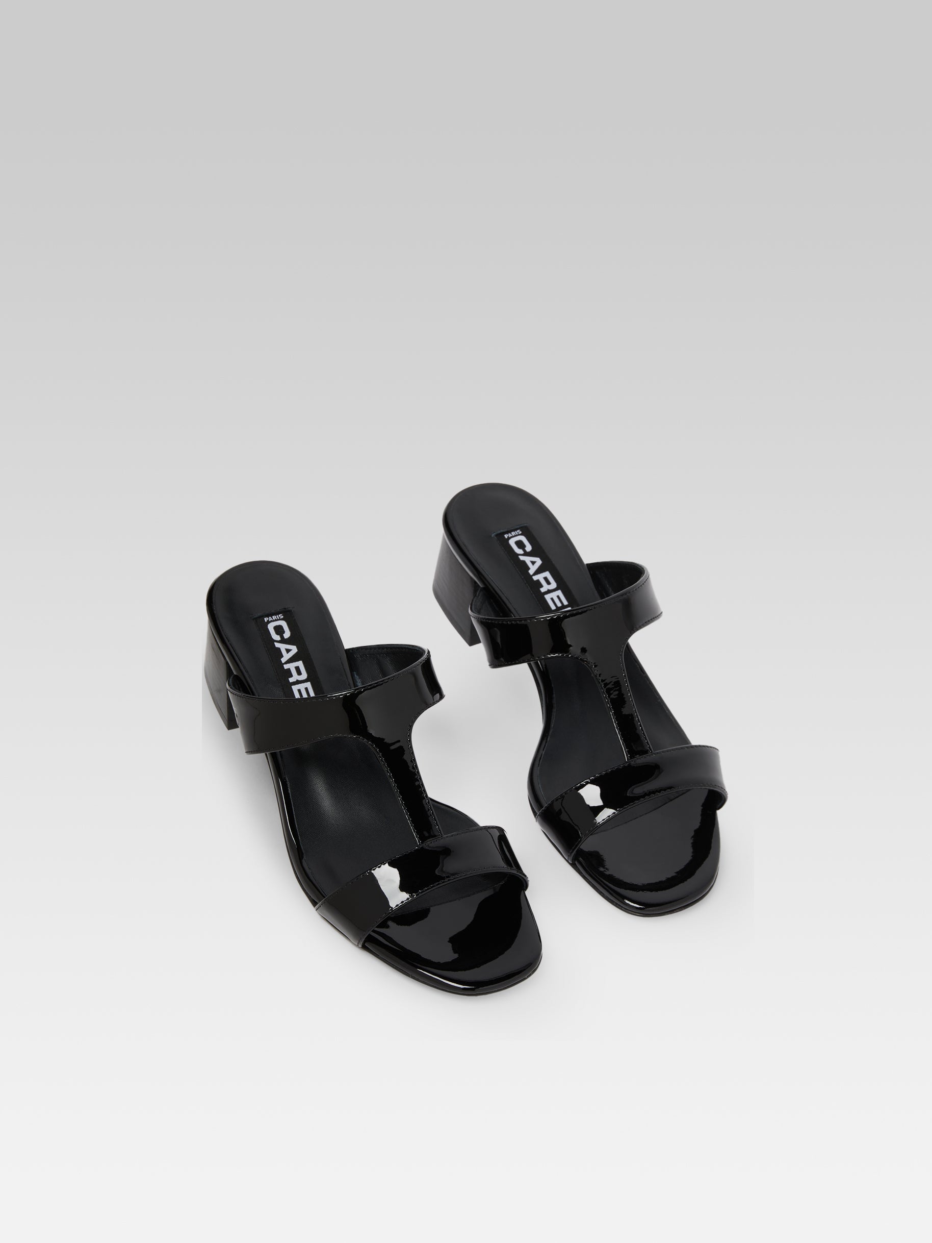 Isis - Mules cuir verni noir - Image numéro 3