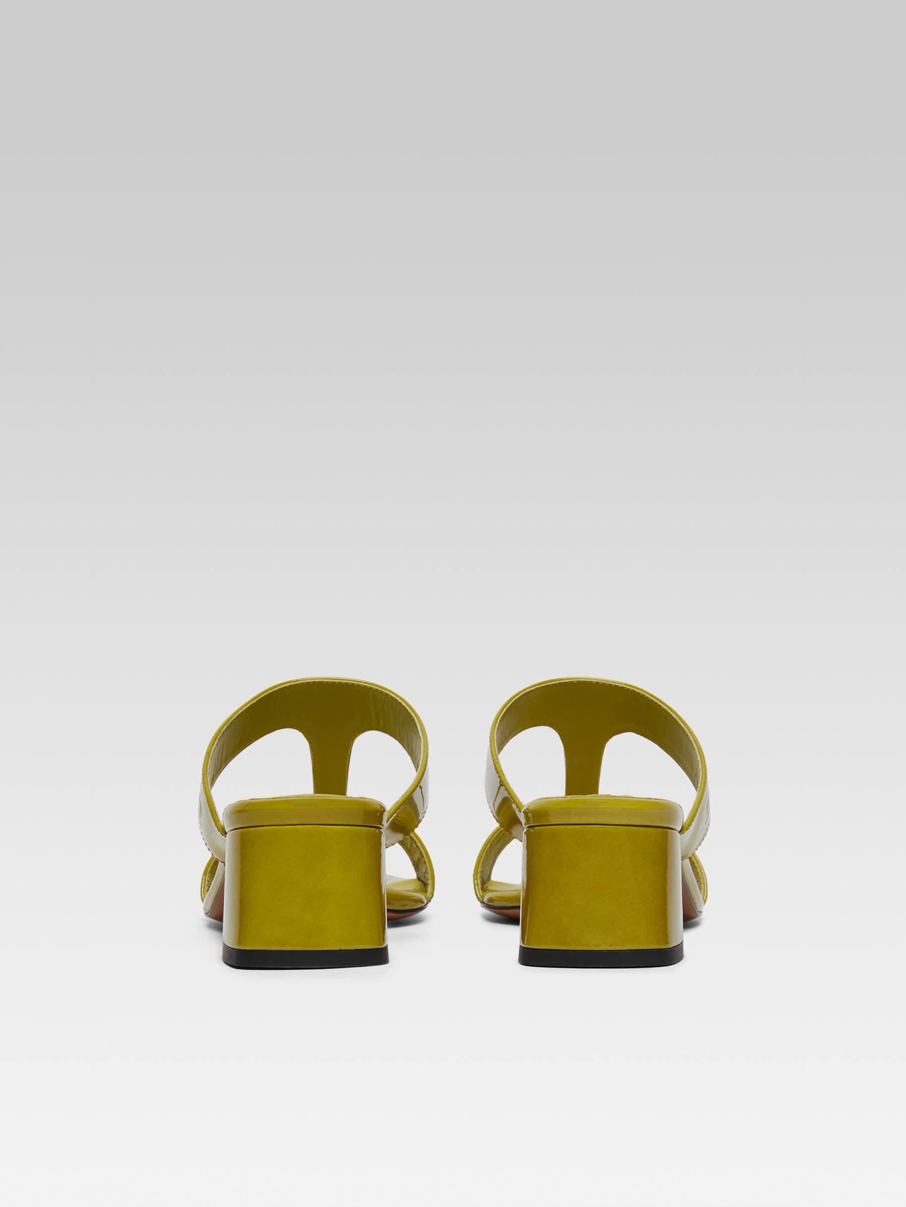 Isis - Lime green patent leather mules - Image number 5