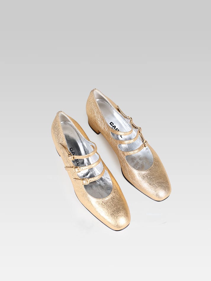 Kina - Gold leather Mary Janes - Image number 2