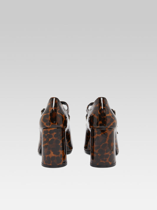Keel - Leopard patent leather Mary Janes pumps - Image number 6
