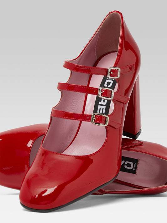 Keel - Red patent leather Mary Janes pumps - Image number 4