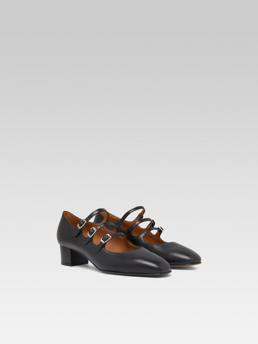 Kina - Escarpins babies cuir noir - Image numéro 5