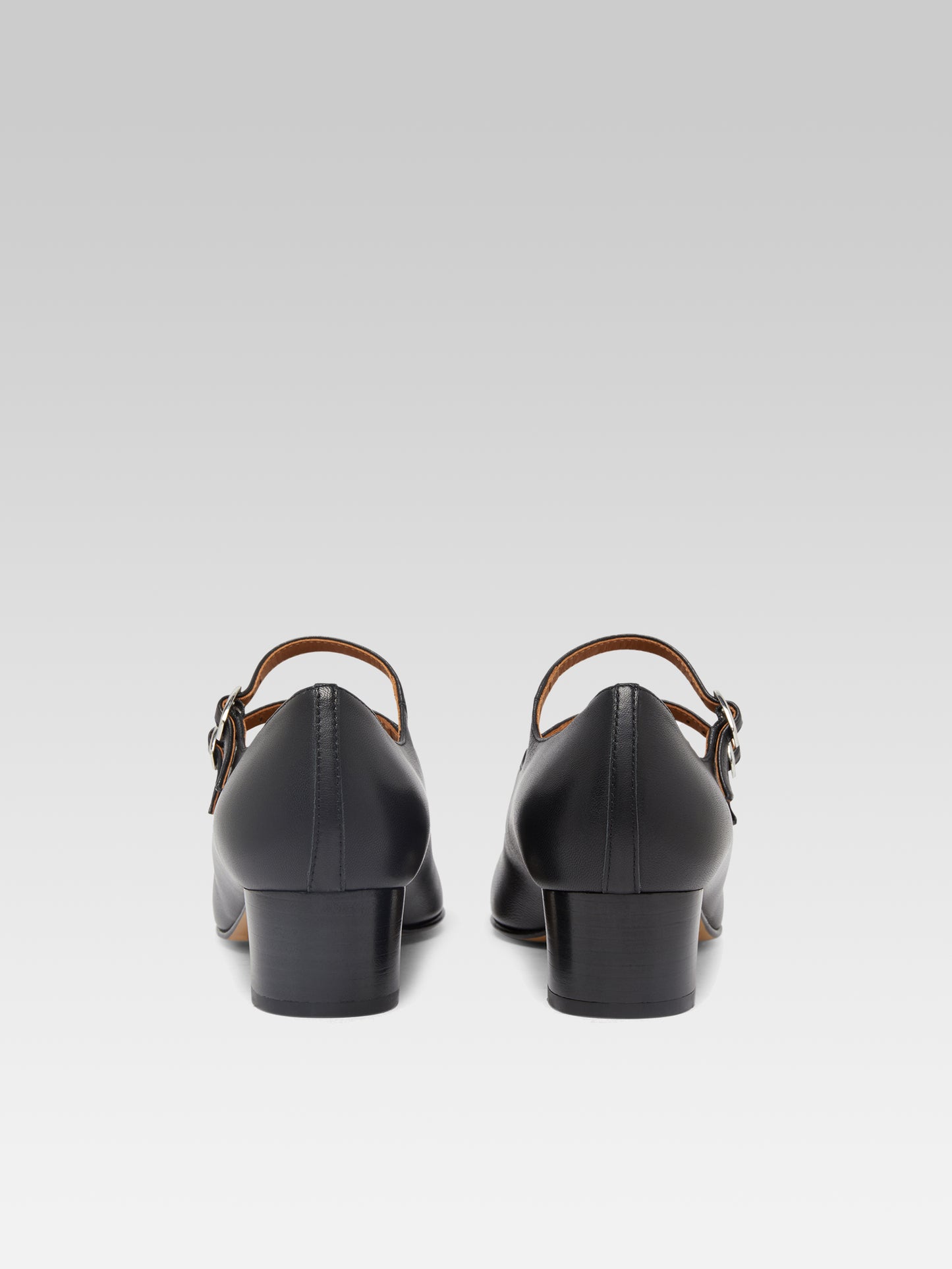 Kina - Black smooth leather Mary Janes pumps