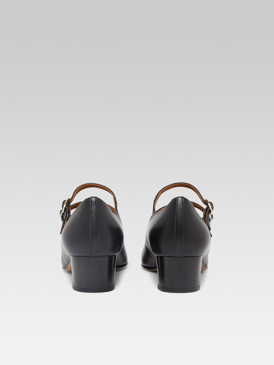 Kina - Escarpins babies cuir noir - Image numéro 6
