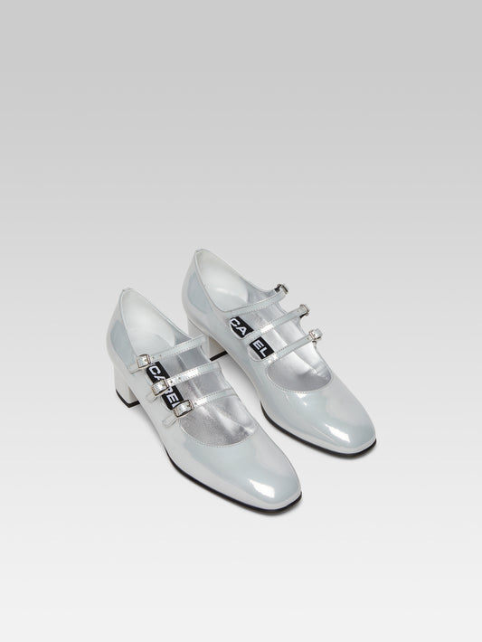 Kina - White reflex patent leather Mary Janes pumps - Image number 4