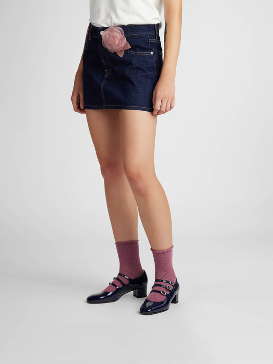 Kina - Escarpins babies cuir verni bleu marine - Image numéro 3