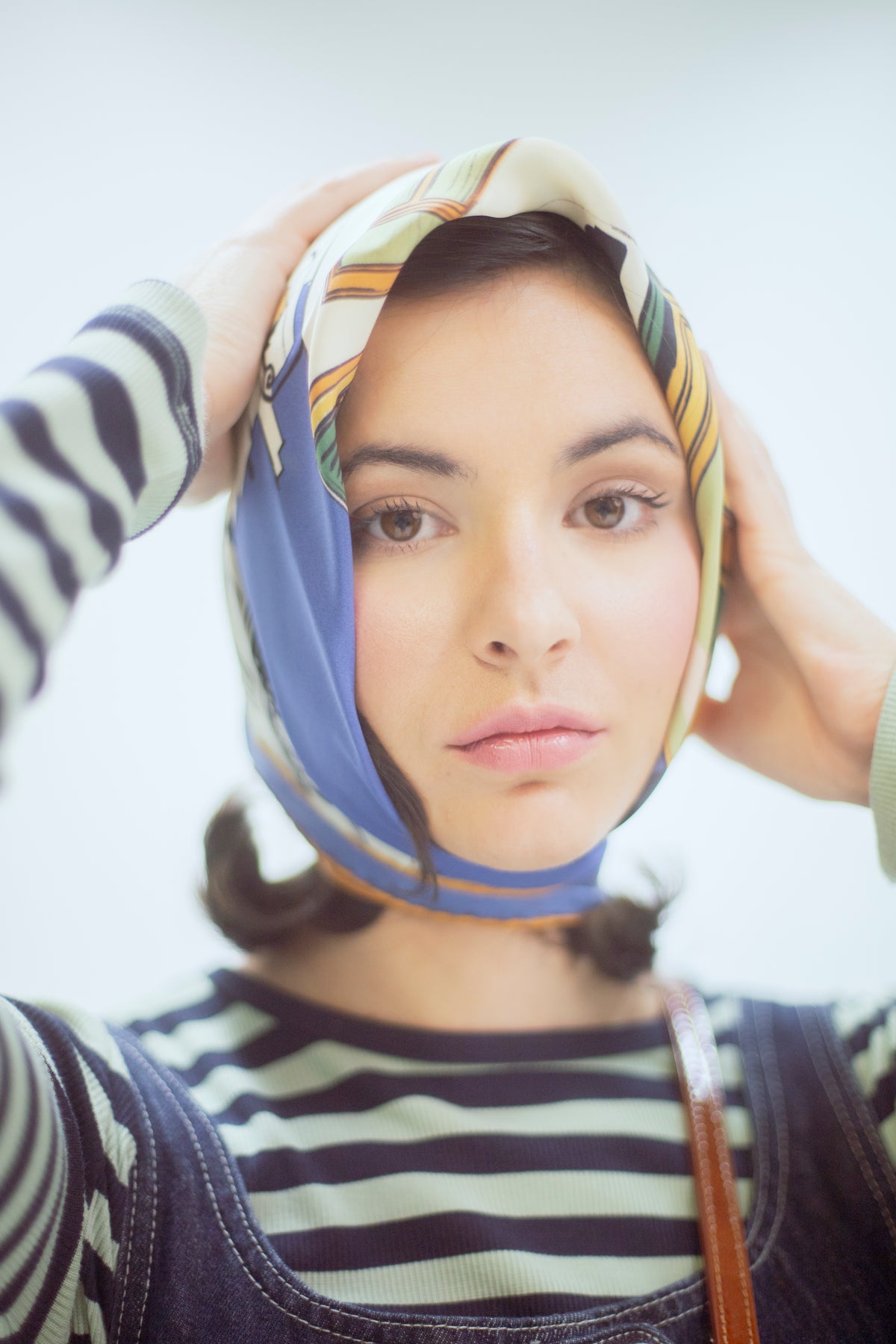 Marais - Multicolored printed silk scarf