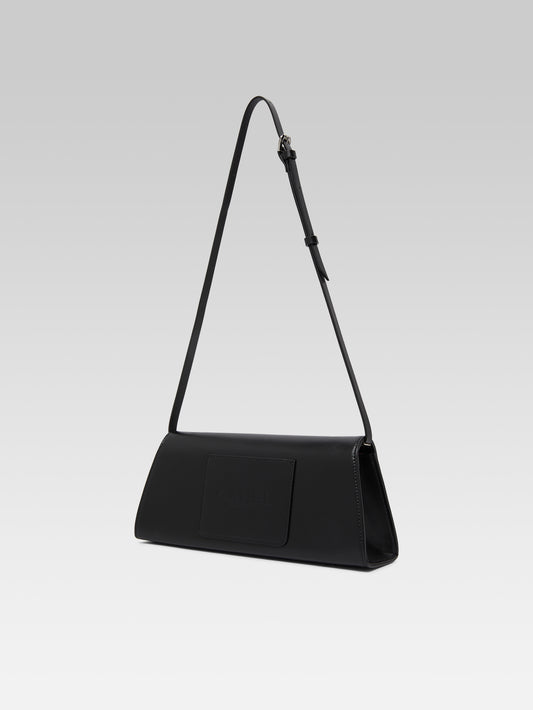 Madeleine - Black leather shoulder bag - Image number 5