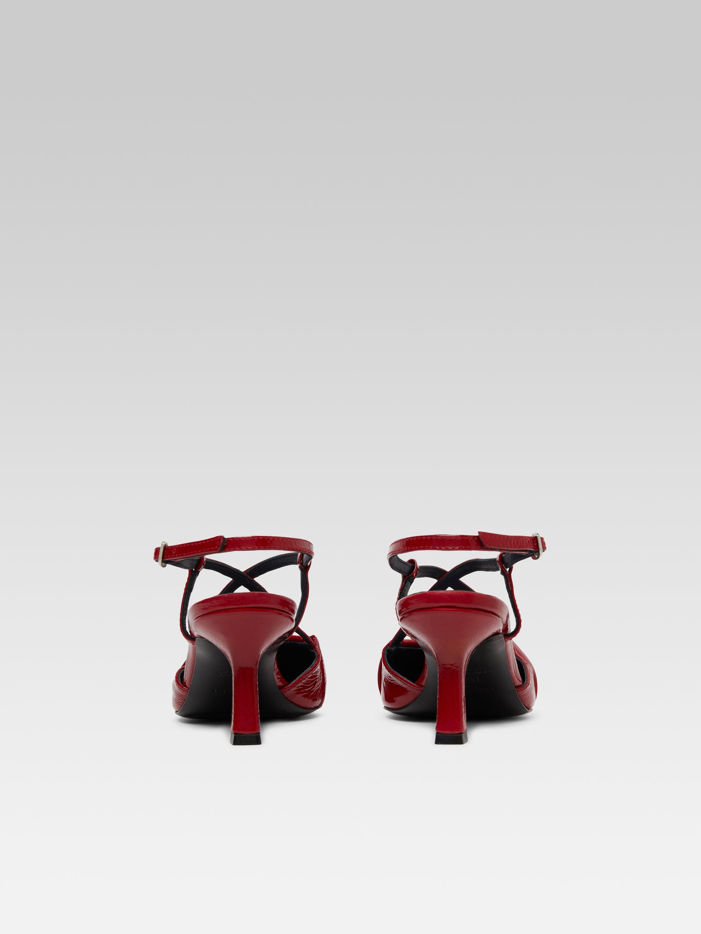 Neri - Escarpins slingback cuir naplack rouge