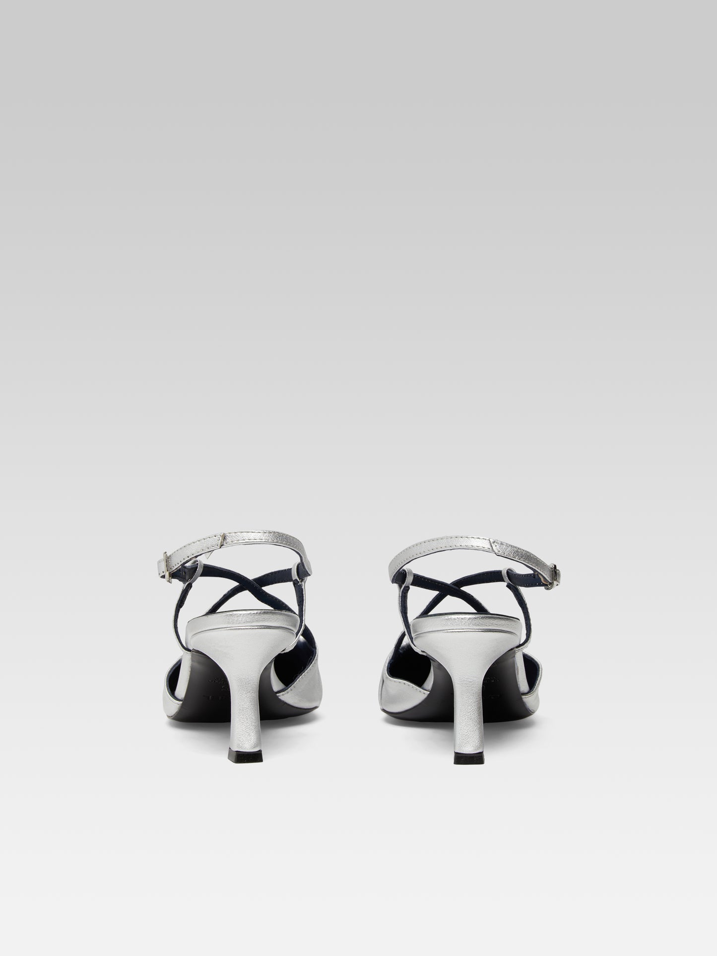 Neri - Escarpins cuir laminé argent