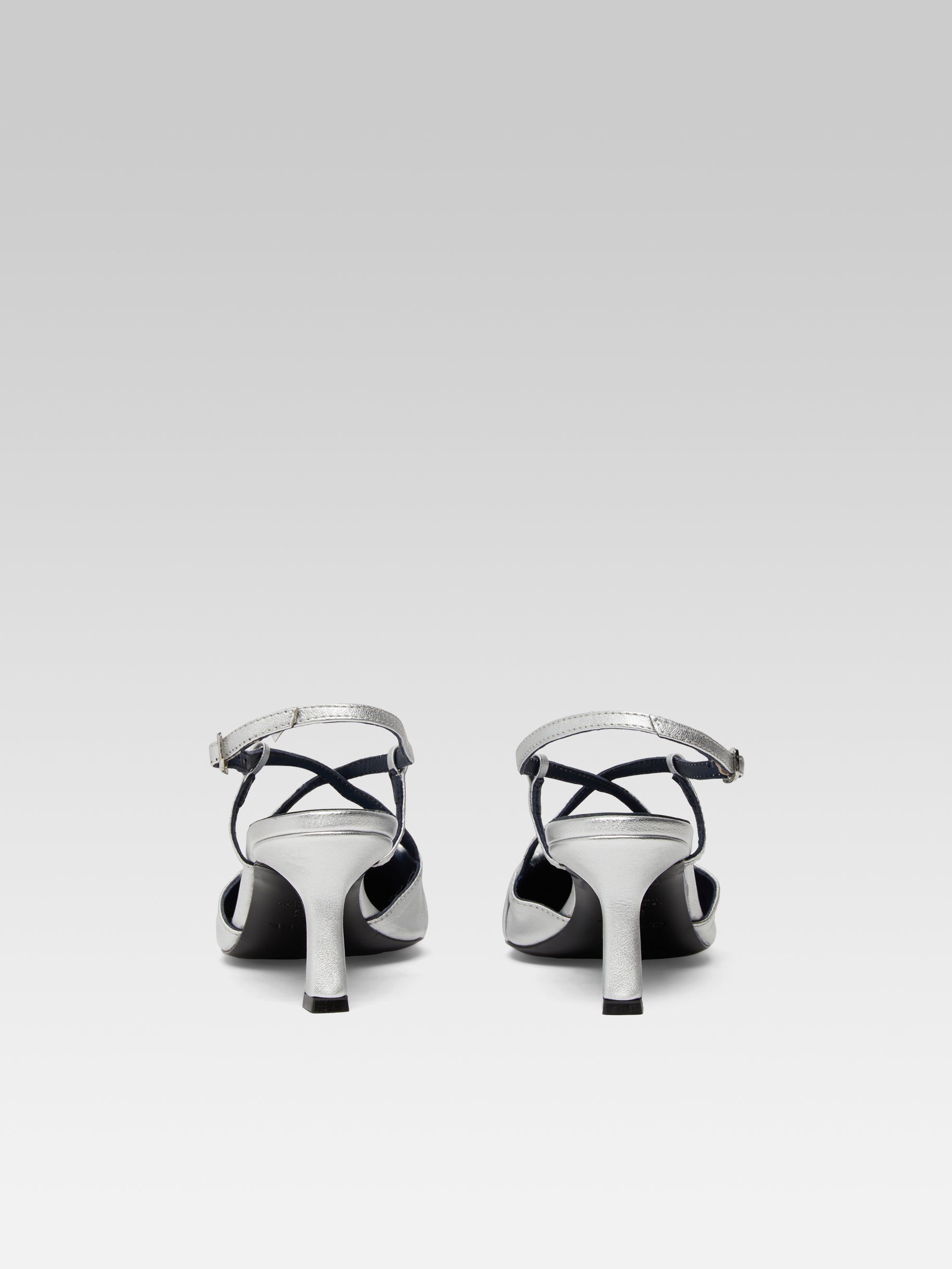 Neri - Escarpins cuir laminé argent - Image numéro 5