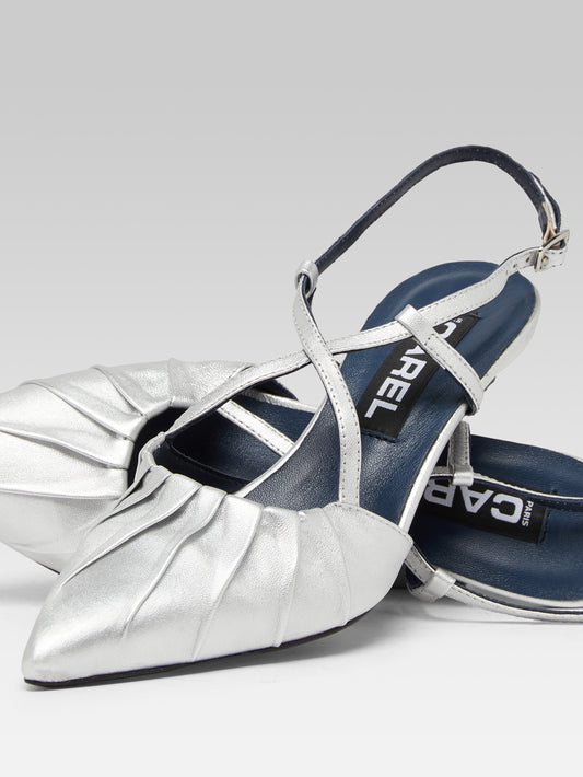 Neri - Silver laminated leather pumps - Image number 4