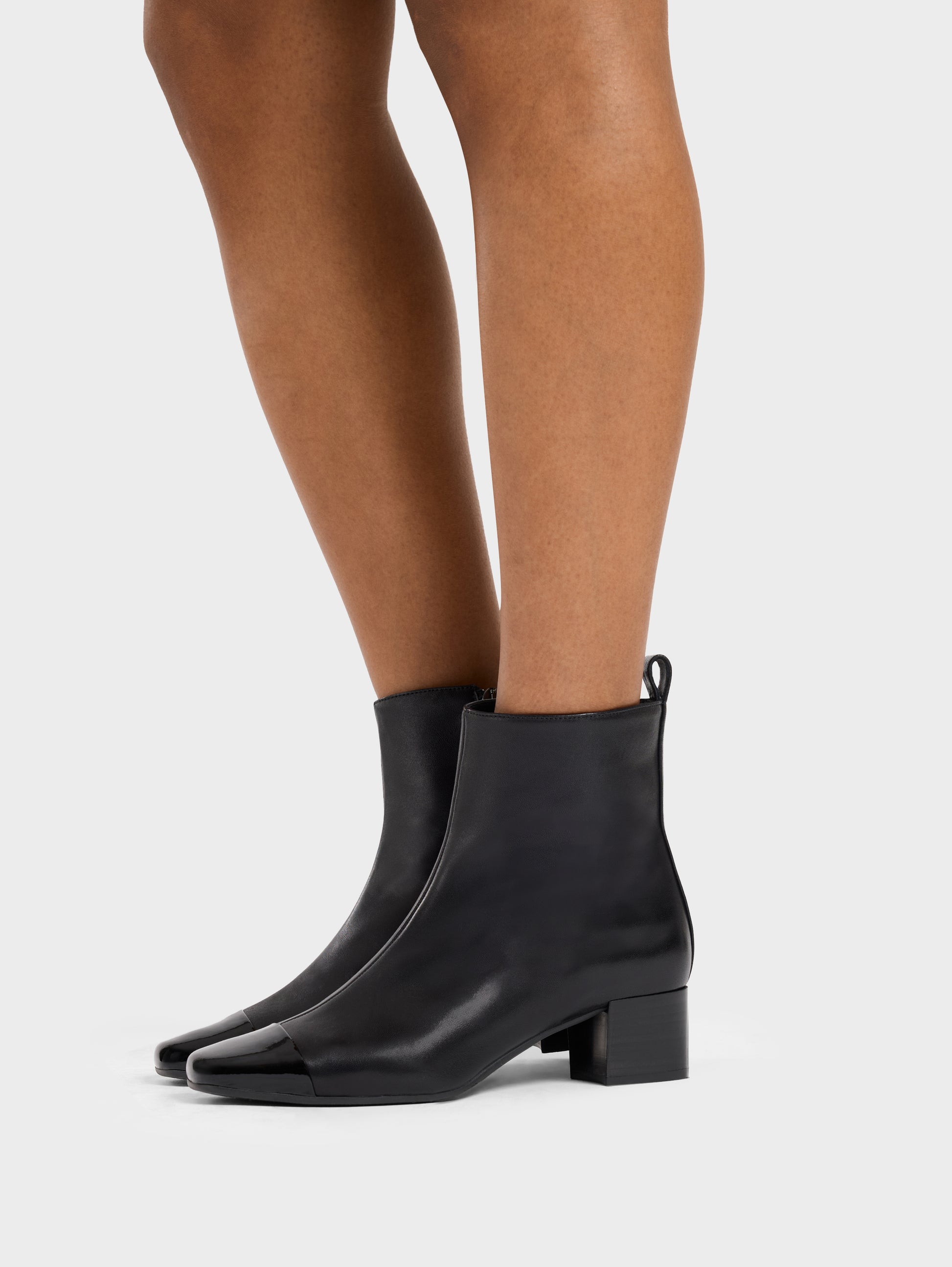 Estime - Black leather and patent ankle boots - Image number 7