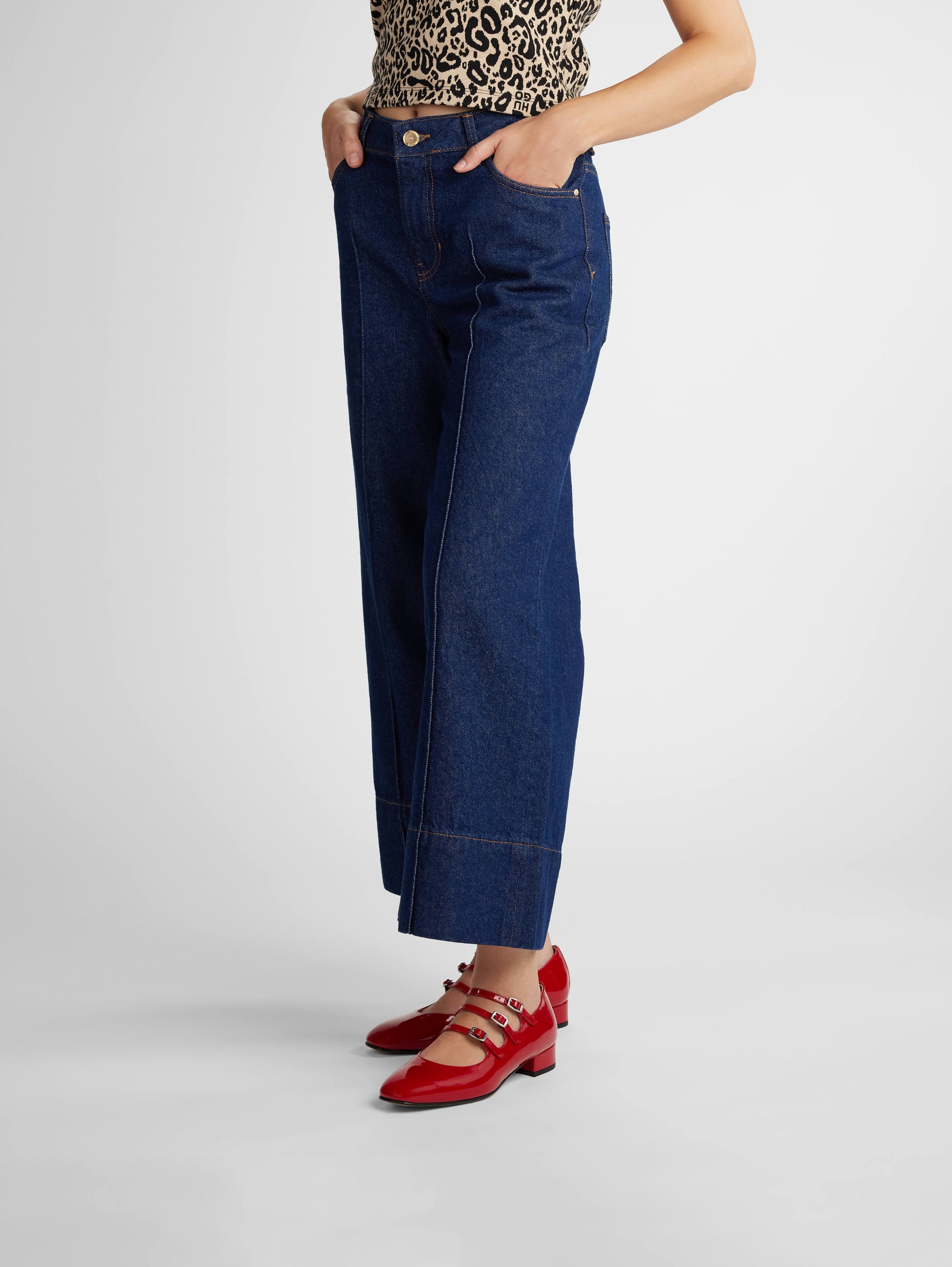 Ariana - Red patent leather Mary Janes ballet flats - Image number 6