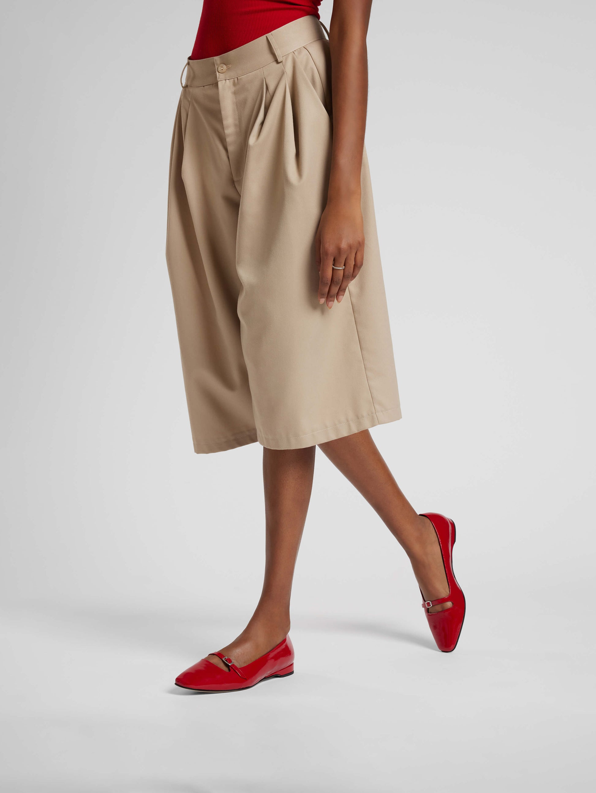 Emilie - Ballerines cuir naplack rouge - Image numéro 6