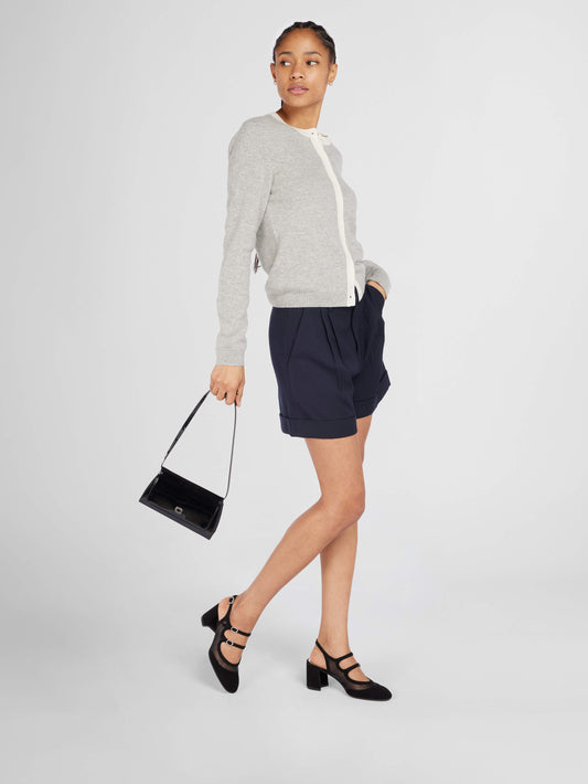 Bananight - Babies slingback cuir velours noir et résille - Image numéro 3