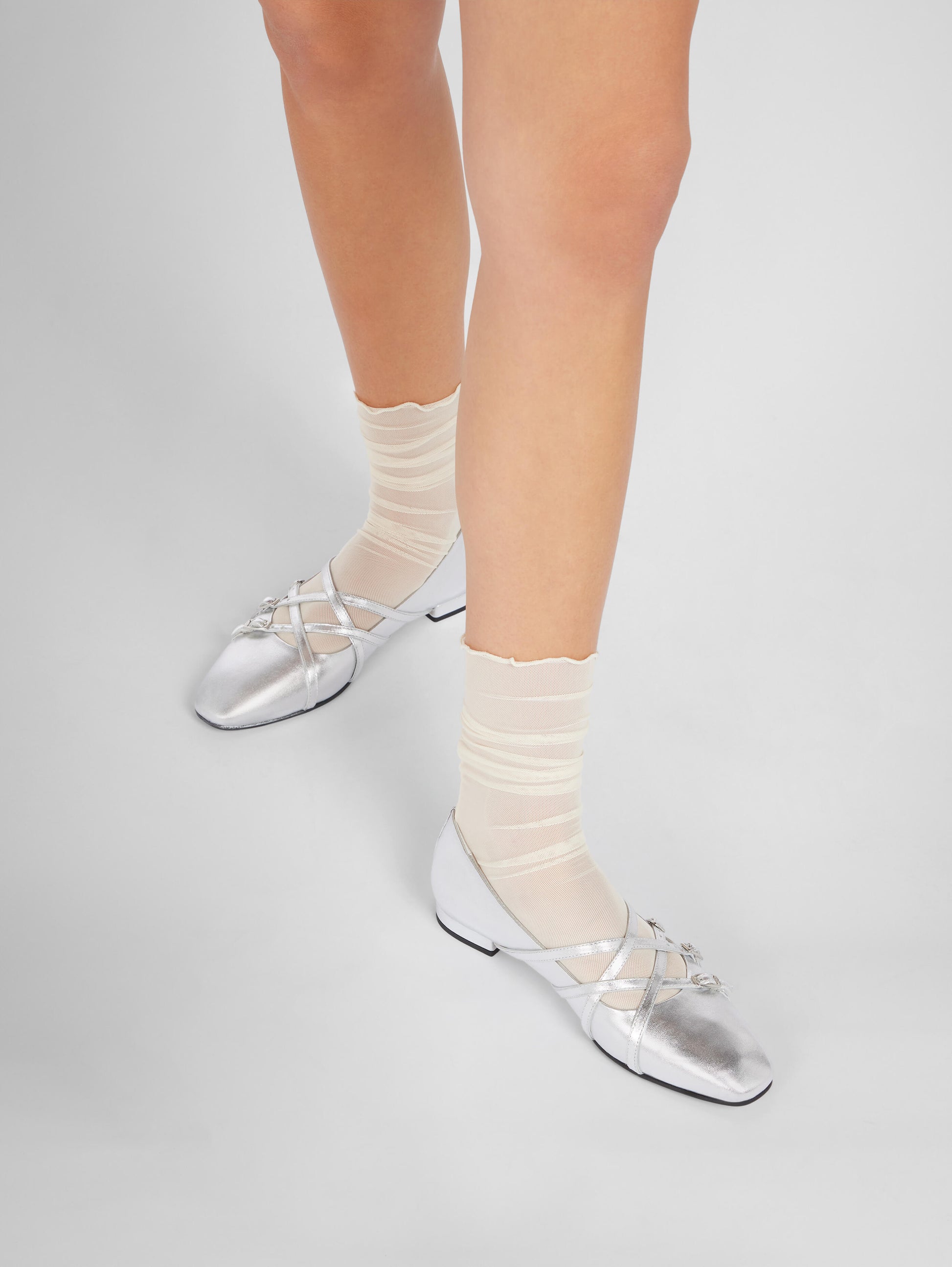 Eloise - Ballerines cuir argent - Image numéro 7