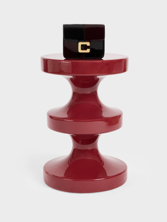 Mini Sorbonne - Sac cuir glacé bordeaux - Image numéro 3