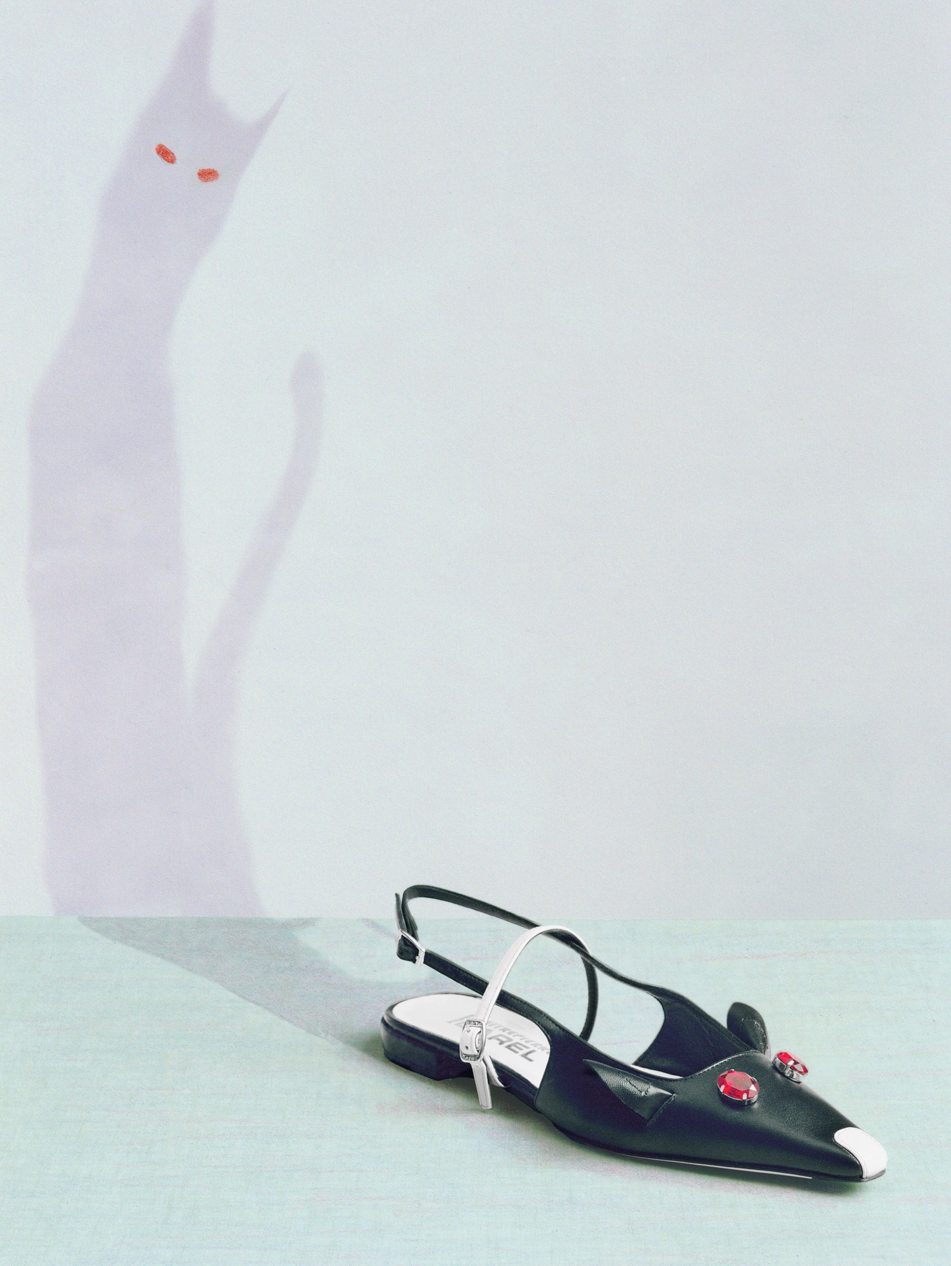 Souris P - Black leather slingback - Image number 3
