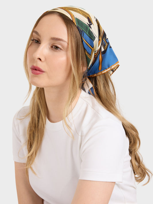 Marais - Multicolored printed silk scarf - Image number 3
