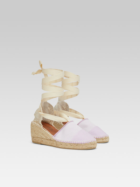 Parasol - Espadrilles compensées toile lilas - Image numéro 3