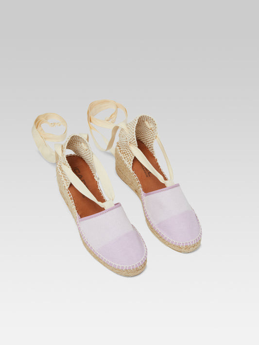 Parasol - Espadrilles compensées toile lilas - Image numéro 2