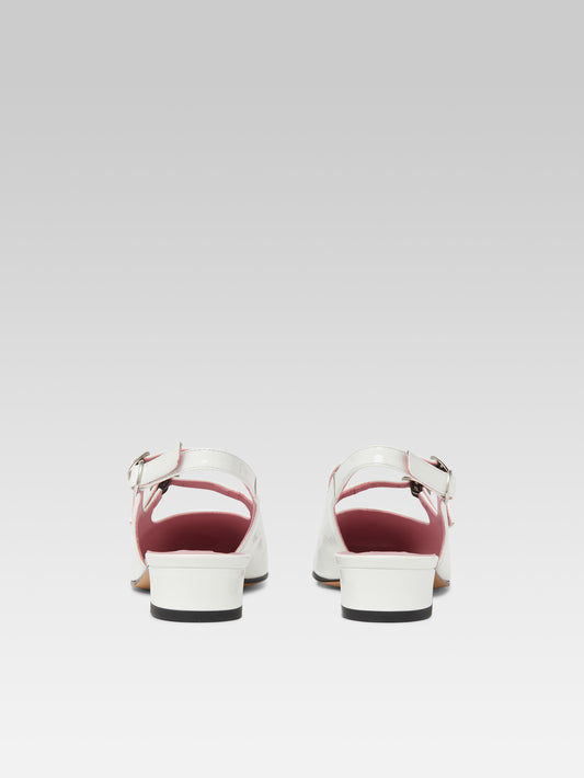 Peche - White patent leather slingback Mary Janes - Image number 5