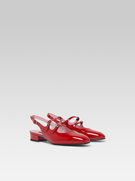 Peche - Red patent leather slingback Mary Janes - Image number 6