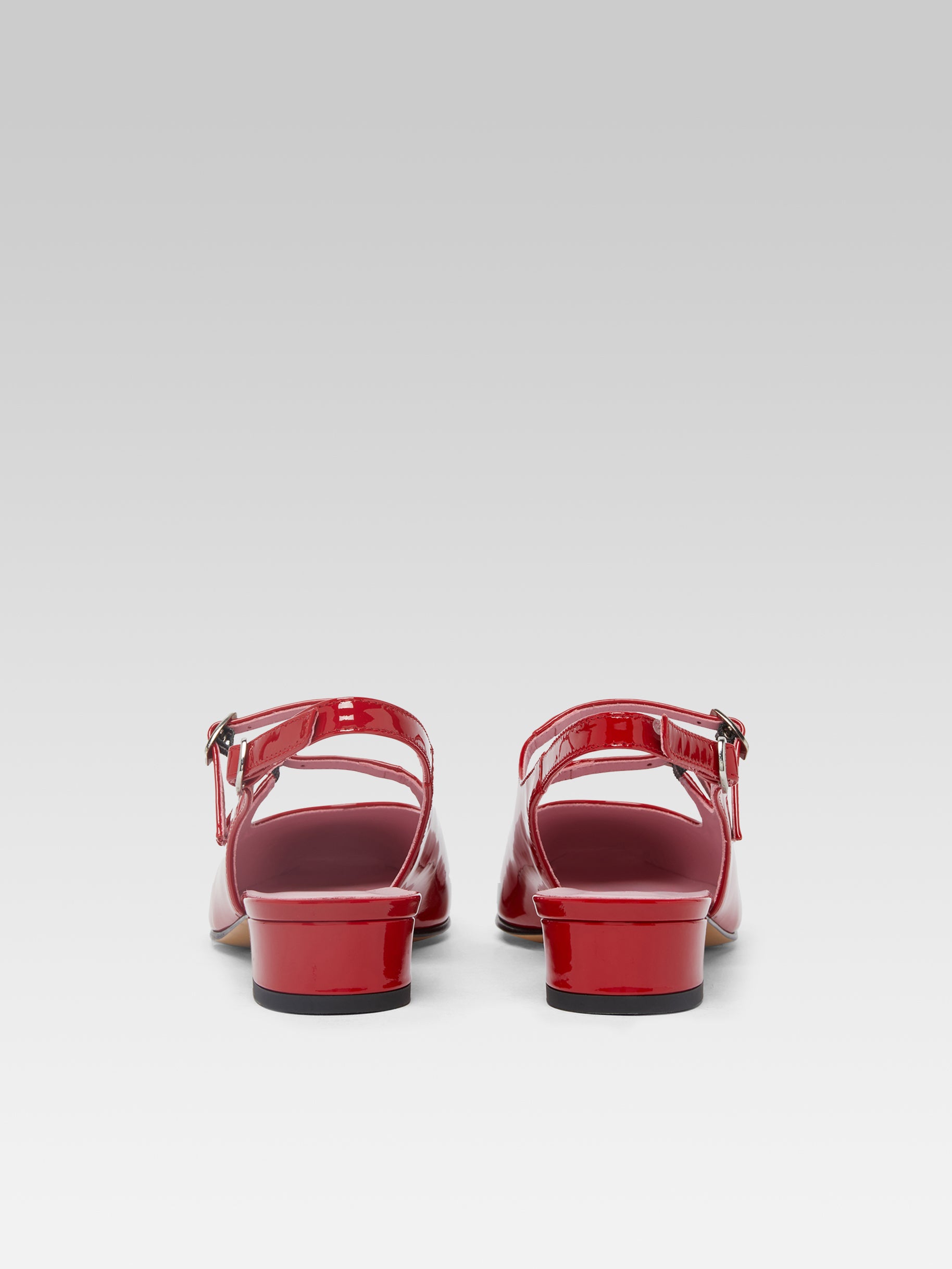 Peche - Red patent leather slingback Mary Janes - Image number 8