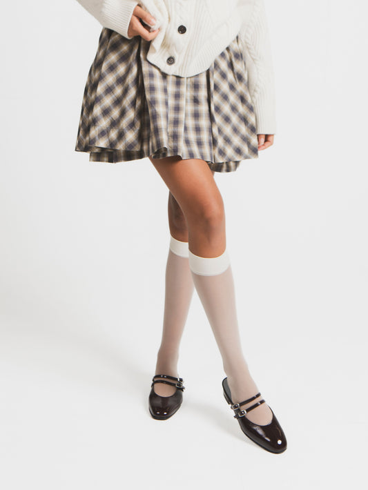 Pomme - Mules à brides cuir verni aubergine - Image numéro 3