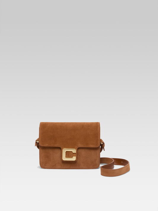 Mabillon - Cognac velvet leather bag - Image number 1