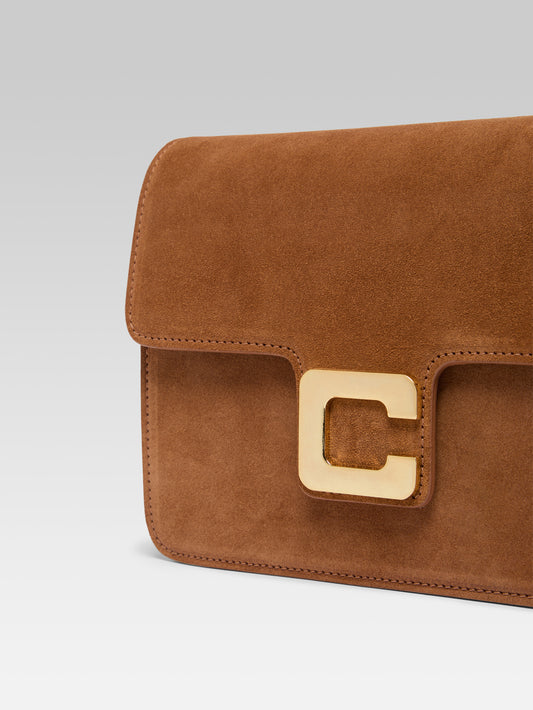 Mabillon - Cognac velvet leather bag - Image number 2