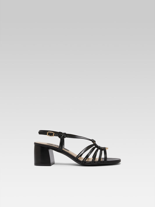 Copacabana - Black leather sandals