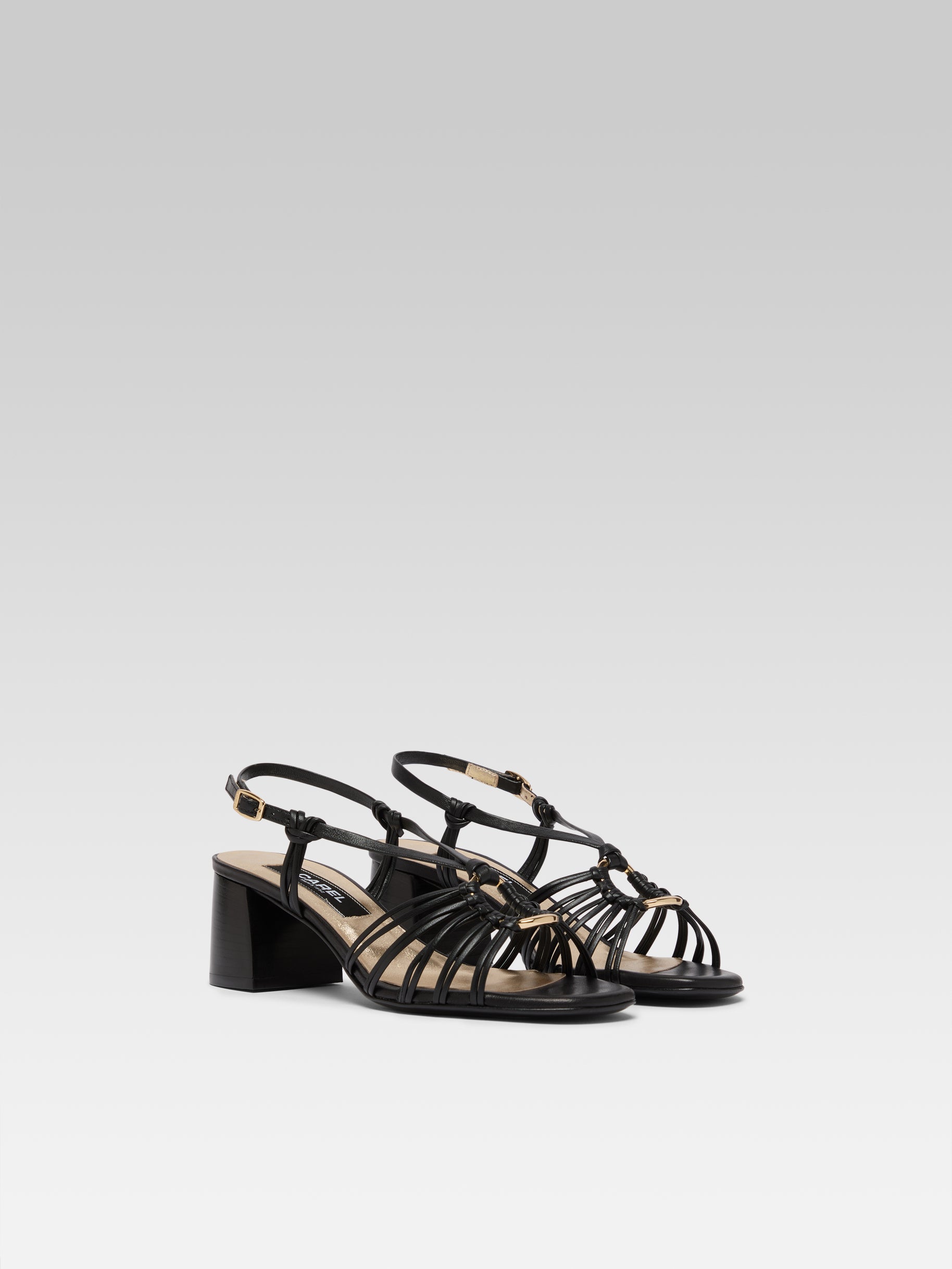 Copacabana - Black leather sandals - Image number 7