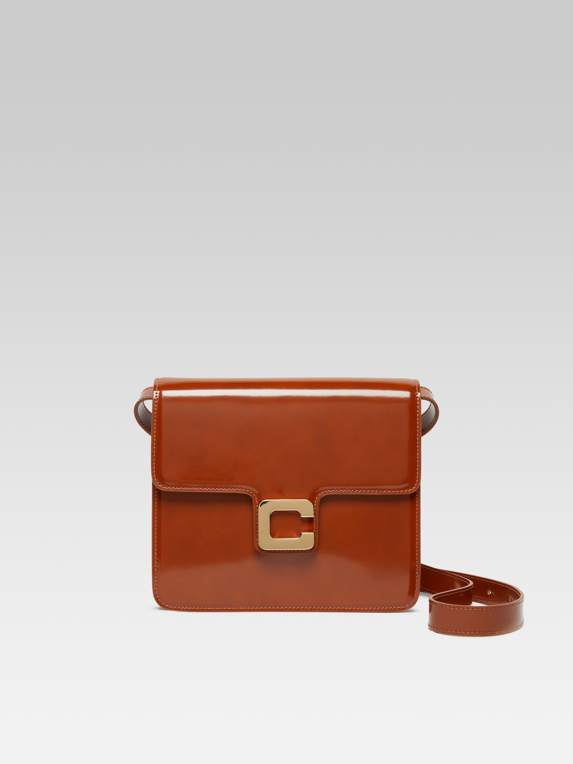 Sorbonne - Cognac glossy leather bag - Image number 1