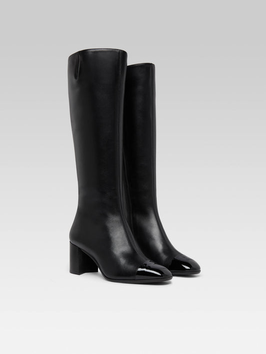 Sunrise - Bottes cuir noir et verni noir - Image numéro 3