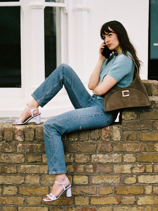 Angelica - Sandales à talon cuir verni lilas - Image numéro 3