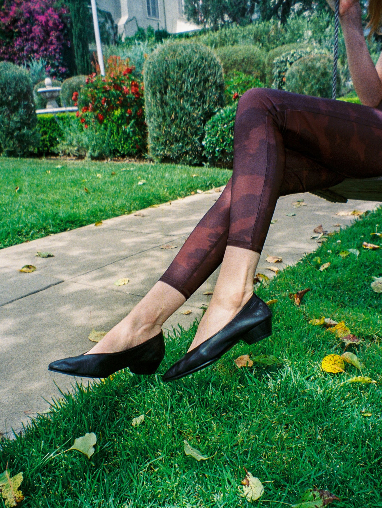 Carlotta - Black leather ballet flats