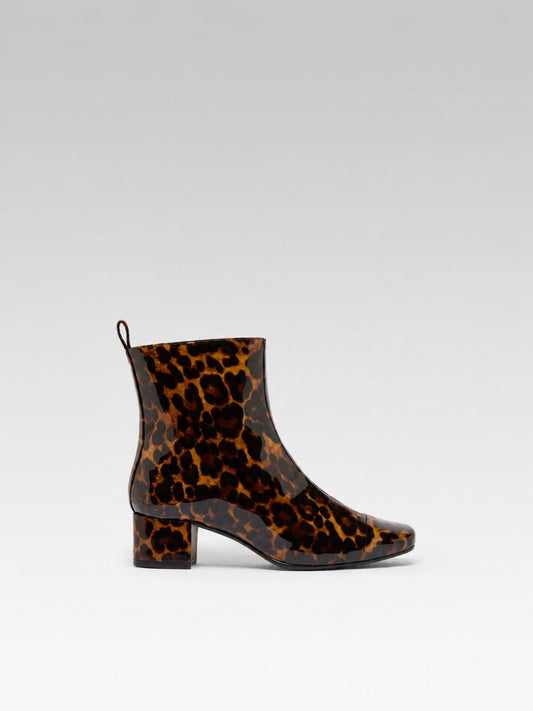 Estime - Leopard patent leather ankle boots - Image number 1