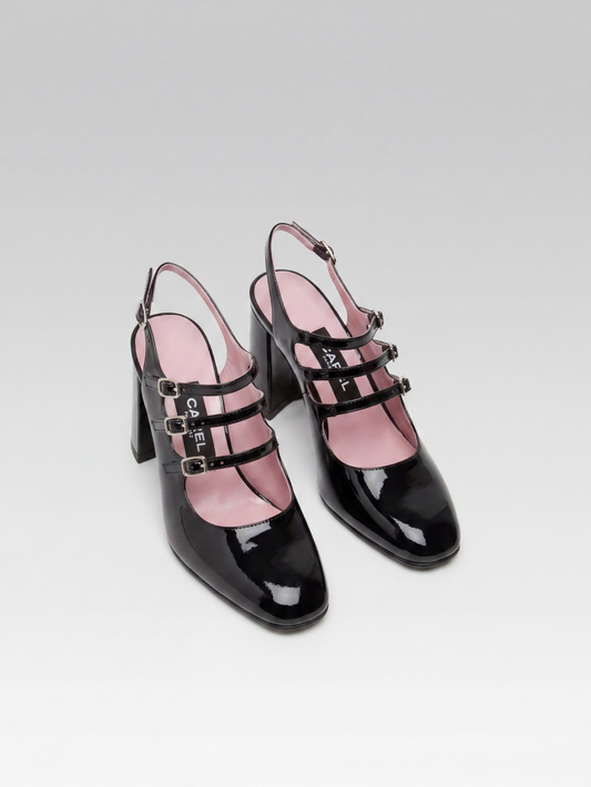 Promise - Black patent leather slingback Mary Janes - Image number 4