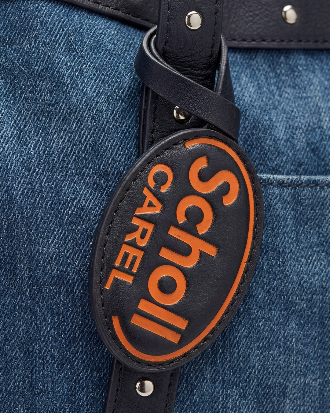 Schollbag - Sac cabas en tissu jean et cuir bleu - Image numéro 2