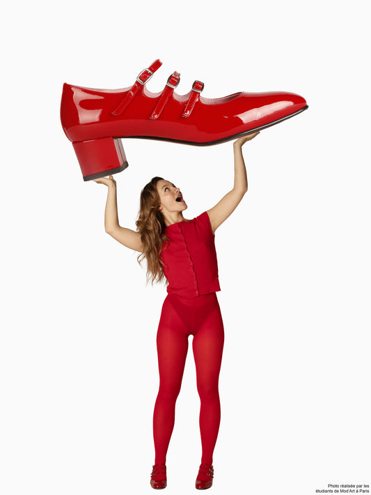 Kina - Red patent leather Mary Janes pumps - Image number 7