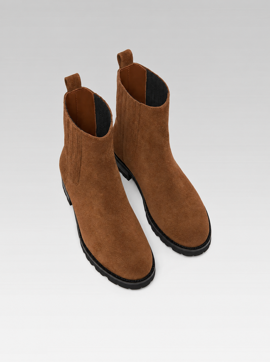 Chouchou - Brandy suede ankle boots - Image number 3