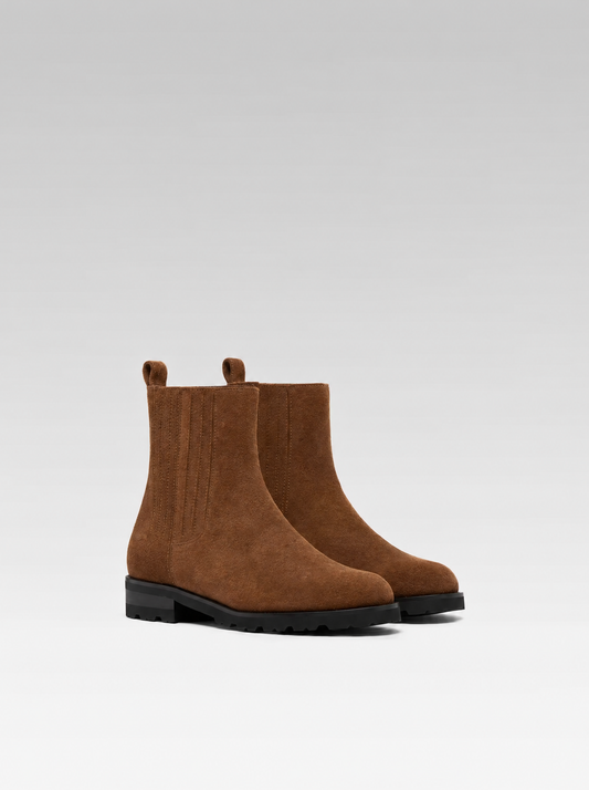 Chouchou - Brandy suede ankle boots - Image number 2