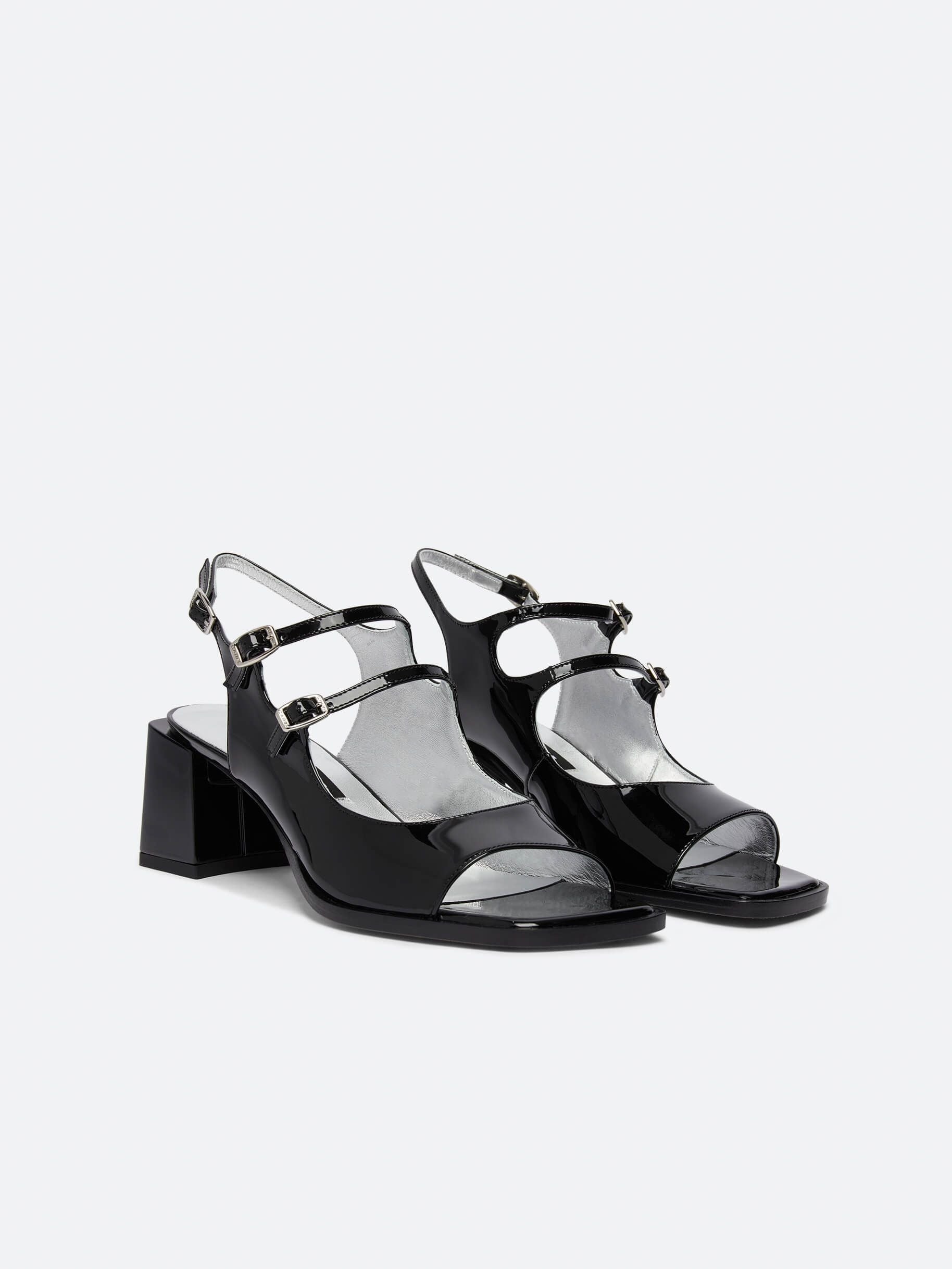 Bercy - Black patent leather sandals - Image number 2