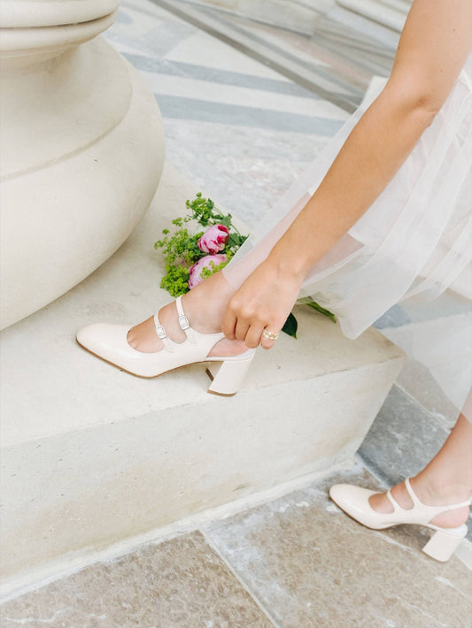 Banana - Nude patent leather slingback Mary Janes - Image number 3