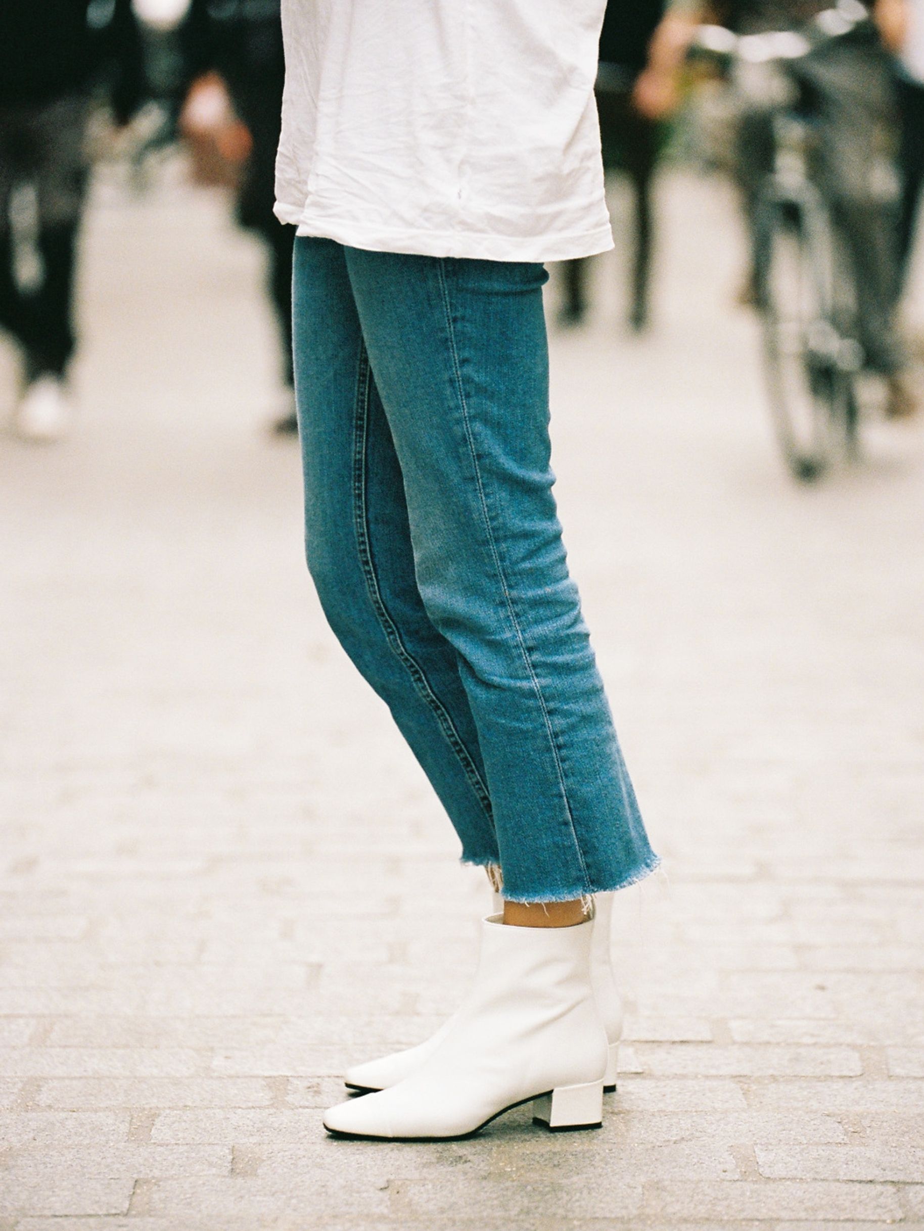 Estime - Bottines cuir et cuir verni blanc - Image numéro 3
